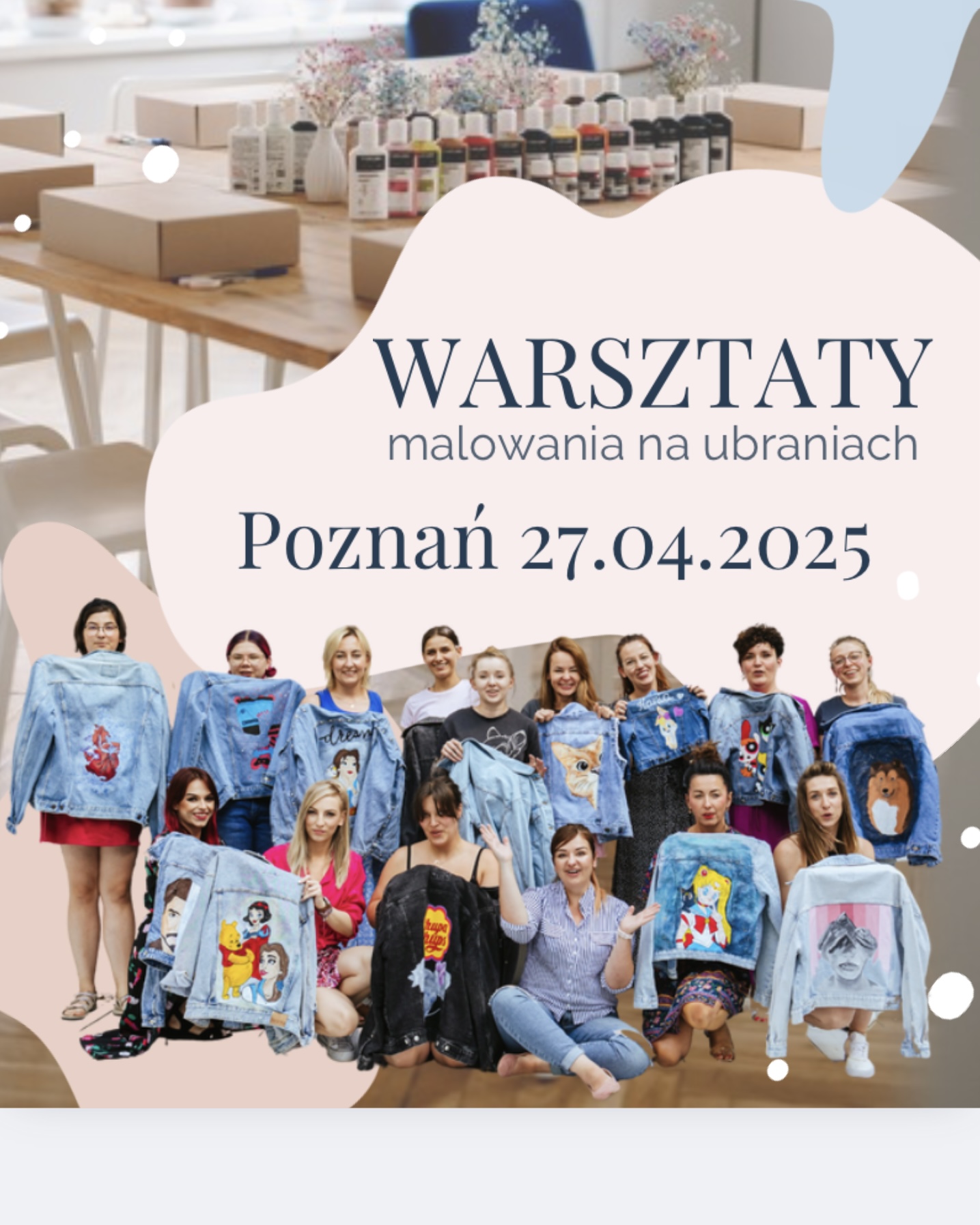 Warsztaty malowania na ubraniach Poznań 27.04.2025 ZADATEK